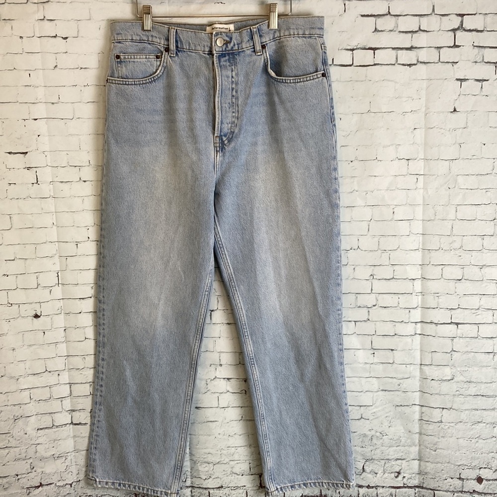 Reformation Baggy Jeans Light Wash Tahoe Rigid Denim Button Fly 10157 Jeans 31